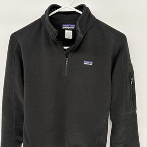 Patagonia Better Sweater Fleece Zip Jacket Quarter Zip Black Women M